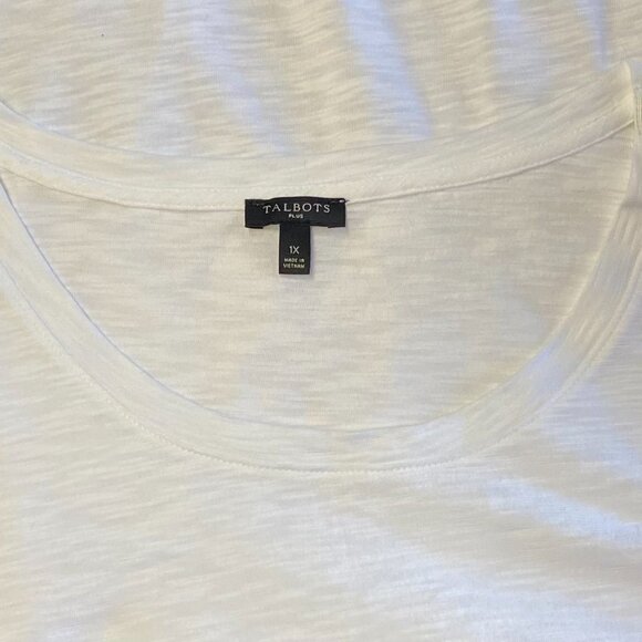Talbots White Tee Nautical Style Size 1X - Picture 4 of 7